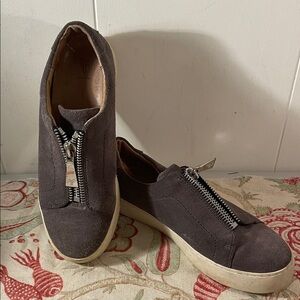 Frye Lena Chunky Zip Closure Platform Dark Mocha Brown Zip Sneakers